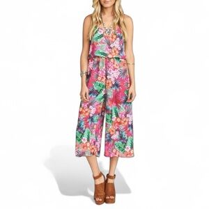 Show me your mumu Pink Tropical Print Floral Jumpsuit